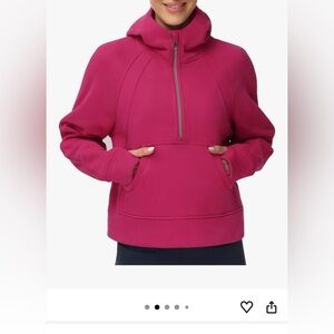 The Gym People Pitaya Red/Fuchsia Women's Half-Zip Hoodie